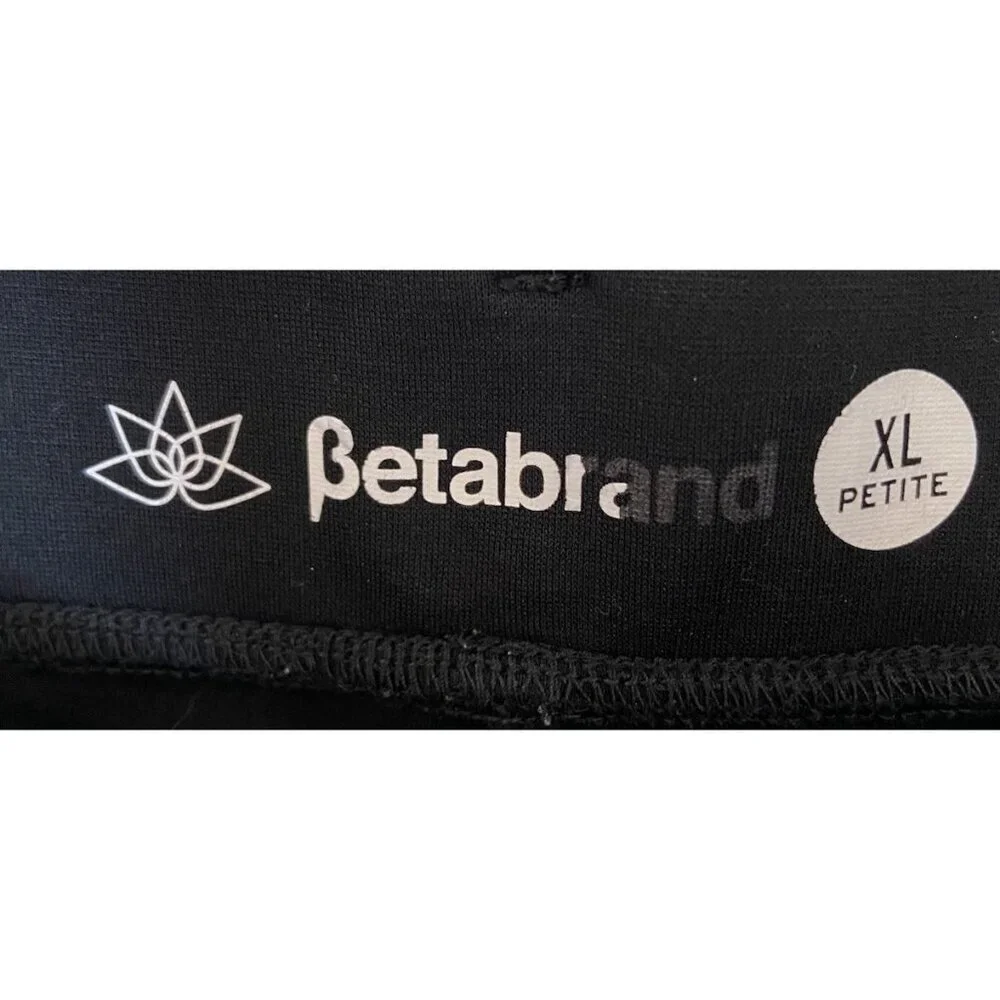 Betabrand Pants Pull On Straight Leg Dress Yoga Black XL Petite